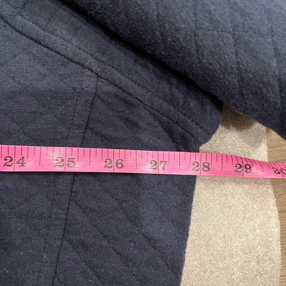 [XXL]Eddie Bauer Black Quilted Pullover 1/4 snap Cotton Blend Sweatshirt - Picture 6 of 9